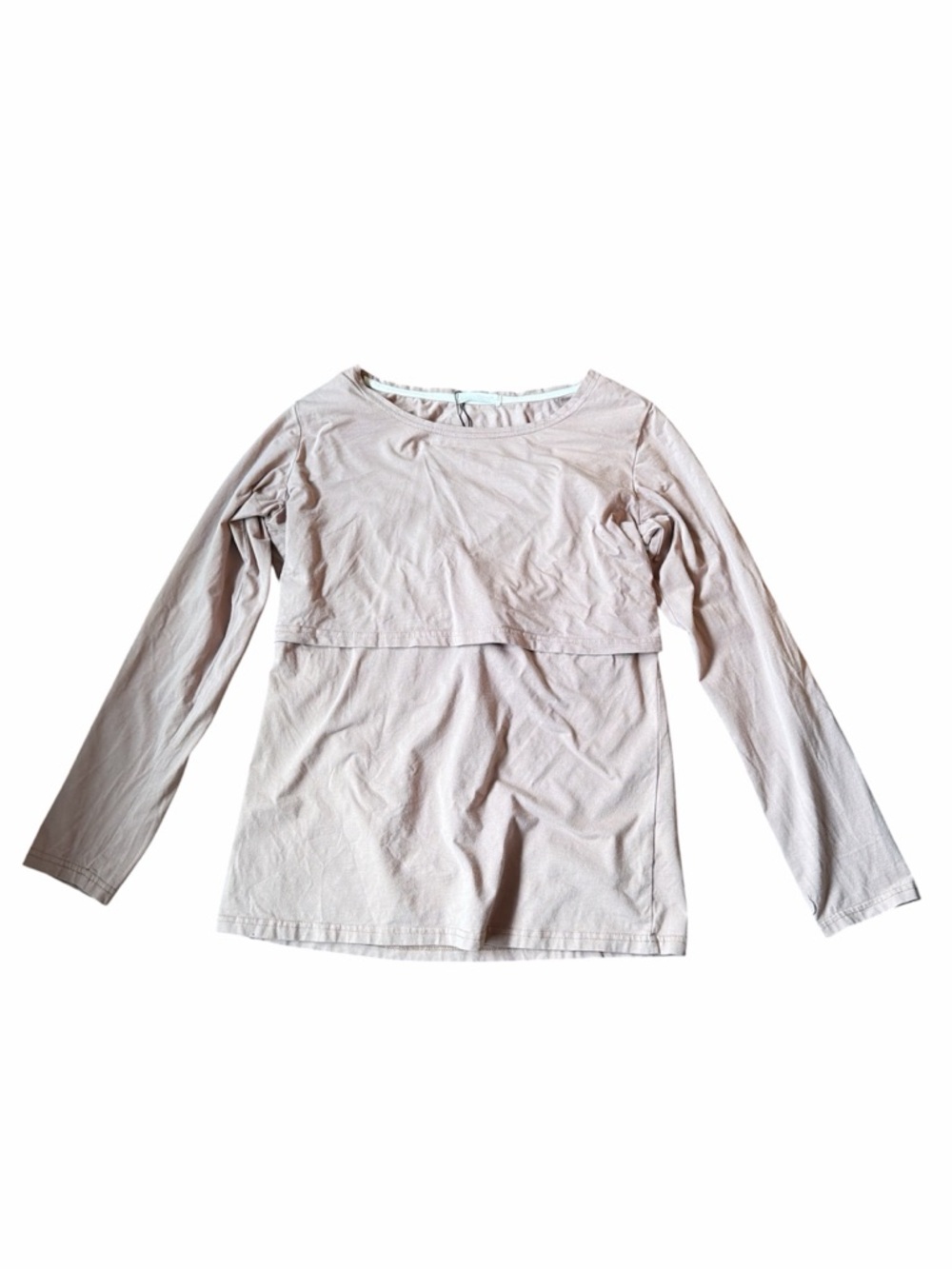 Women’s Long Sleeve Nursing Top - Light Mauve M